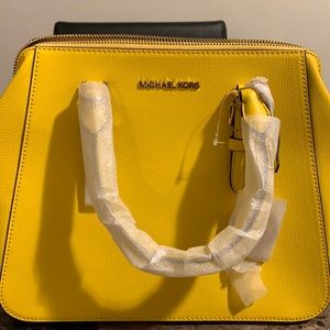 Brand new Yellow Michael Kors LG Satchel